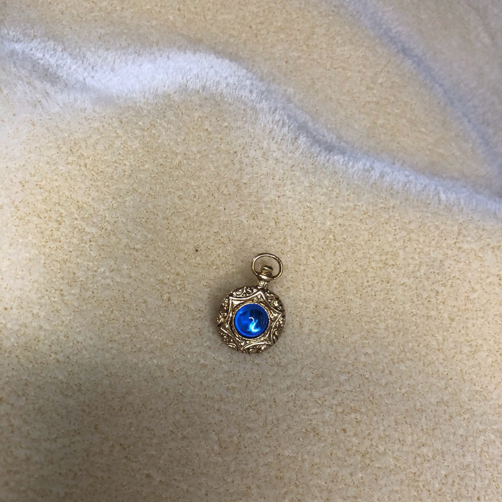 Blue and gold pin